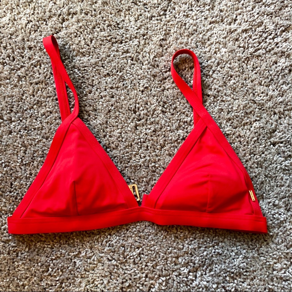 NWOT Red Triangle Bikini Top